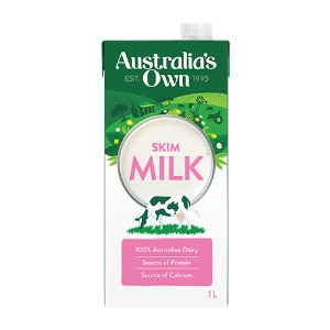 오스트렐리아스밀크 스킴 우유 1L  호주 무지방 멸균 우유